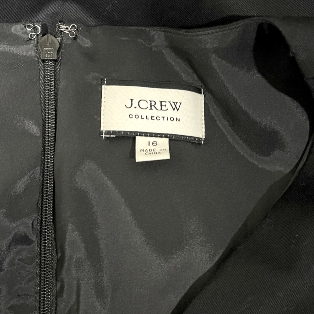 J.Crew collection NWOT puff sleeve, cut out dress in cotton twill BH525 sz16 - Picture 4 of 8